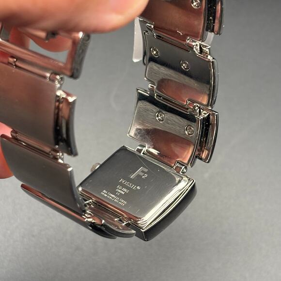 Fossil F2 ES1865 Womens Square Link Stainless Steel Bracelet Dress Watch NOS - Picture 10 of 17